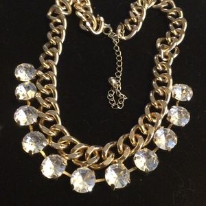 Chunky chain rhinestone necklace